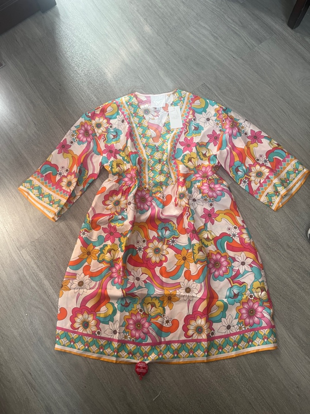 New Floral Multicolor Women's Dress size S silk - Picture 8 of 12